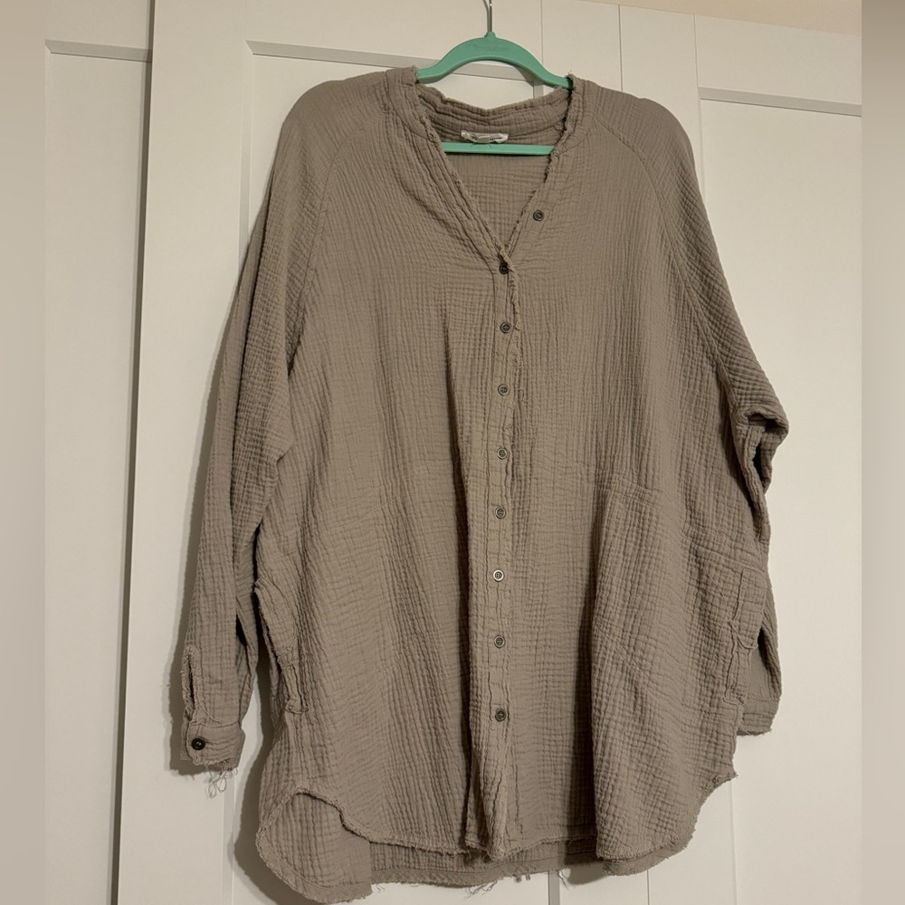 Button Front Tunic With Pockets - image 1